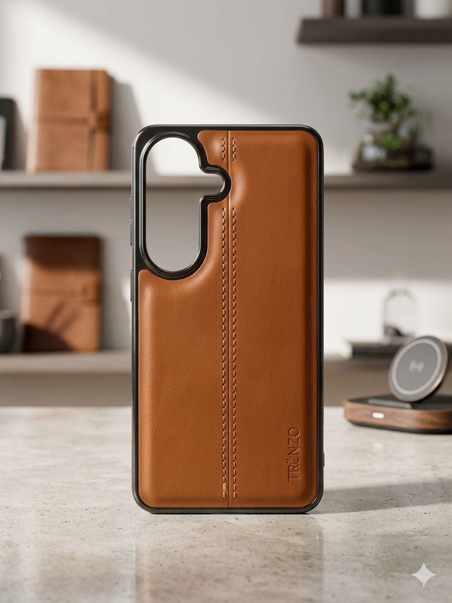 Premium Stitched Leather Case for Samsung Galaxy S23 Ultra / S24 / S24Ultra /S24fe / S25 /S25ultra /s25fe / S26 /S26Ultra  | Luxury Back Cover
