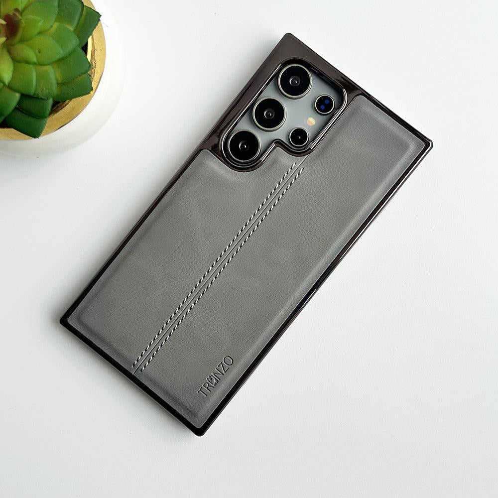 Premium Stitched Leather Case for Samsung Galaxy S23 Ultra / S24 / S24Ultra /S24fe / S25 /S25ultra /s25fe / S26 /S26Ultra  | Luxury Back Cover