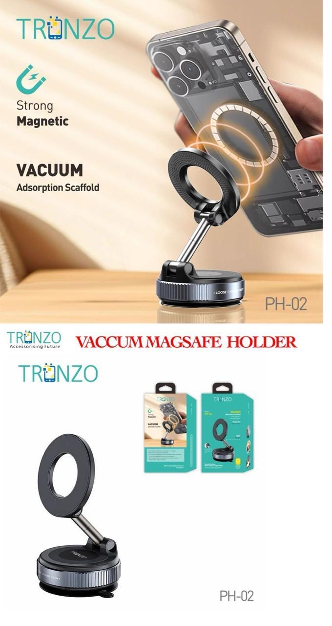 TRONZO 360° Vacuum Adsorption MagSafe Car & Mirror Mount