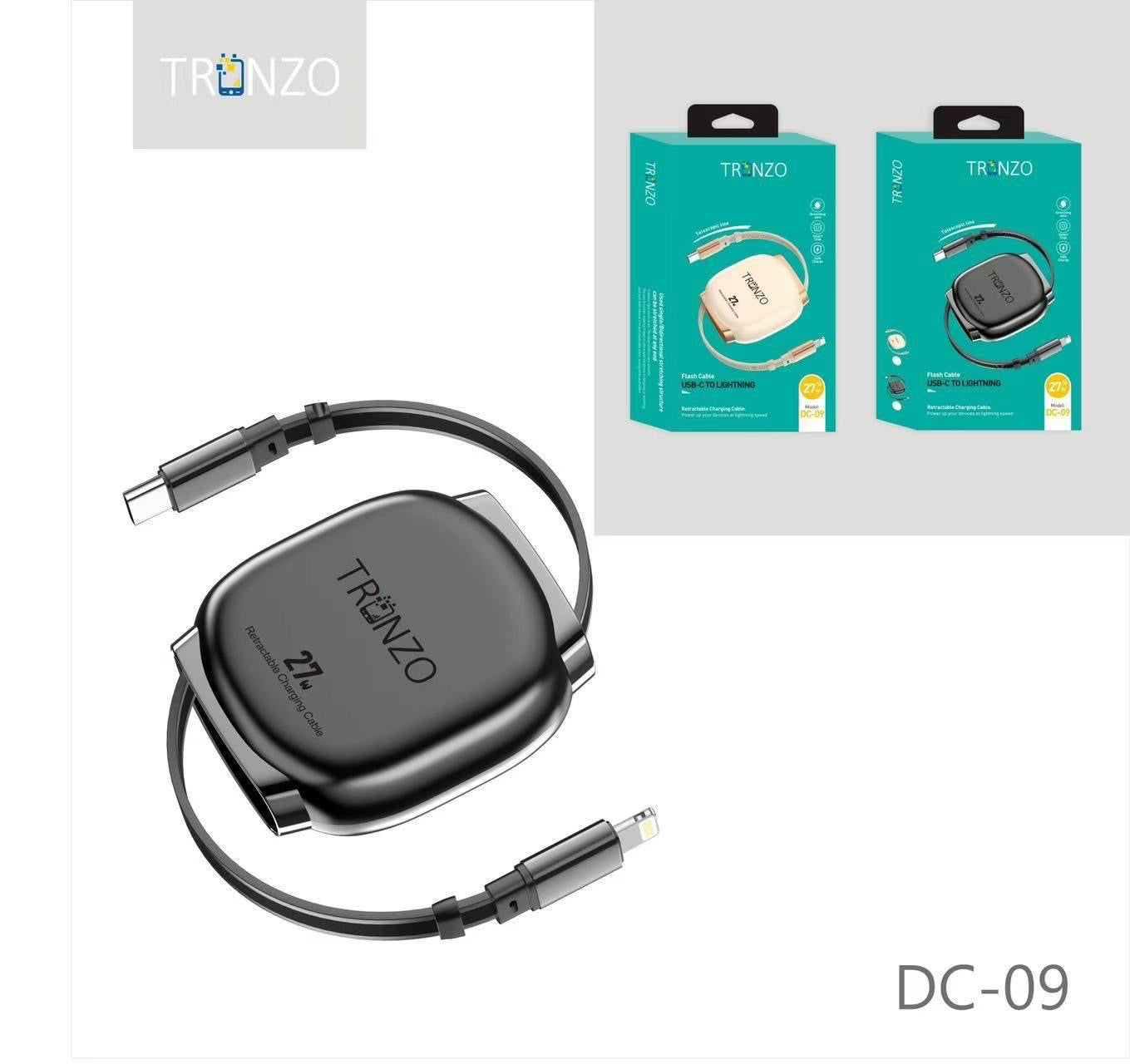 Tronzo 100W Retractable Fast Charging Cable (Type-C to Type-C / Type-C to Lightning)