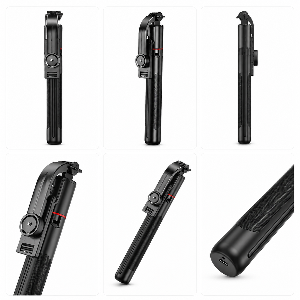 TRONZO SS-02 3-in-1 Selfie Stick Tripod with Bluetooth Remote | Extendable Mobile Stand for Android & iPhone