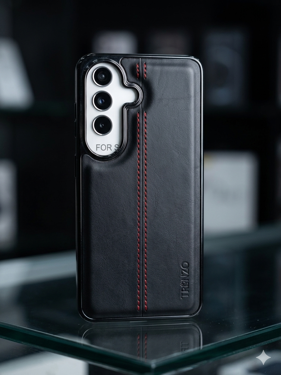Premium Stitched Leather Case for Samsung Galaxy S23 Ultra / S24 / S24Ultra /S24fe / S25 /S25ultra /s25fe / S26 /S26Ultra  | Luxury Back Cover