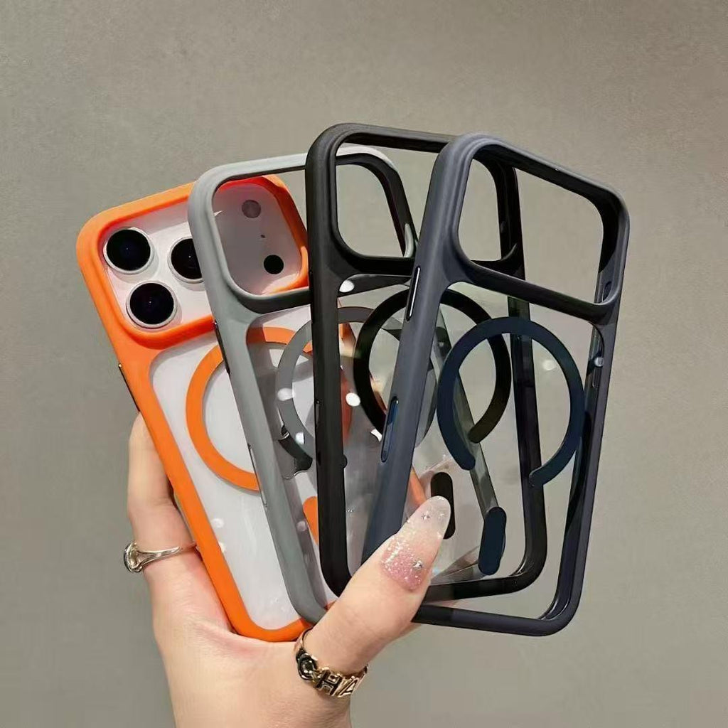 Minimalist Matte Dual-Tone MagSafe Compatible iPhone Case with Independent Camera Protection Bumper