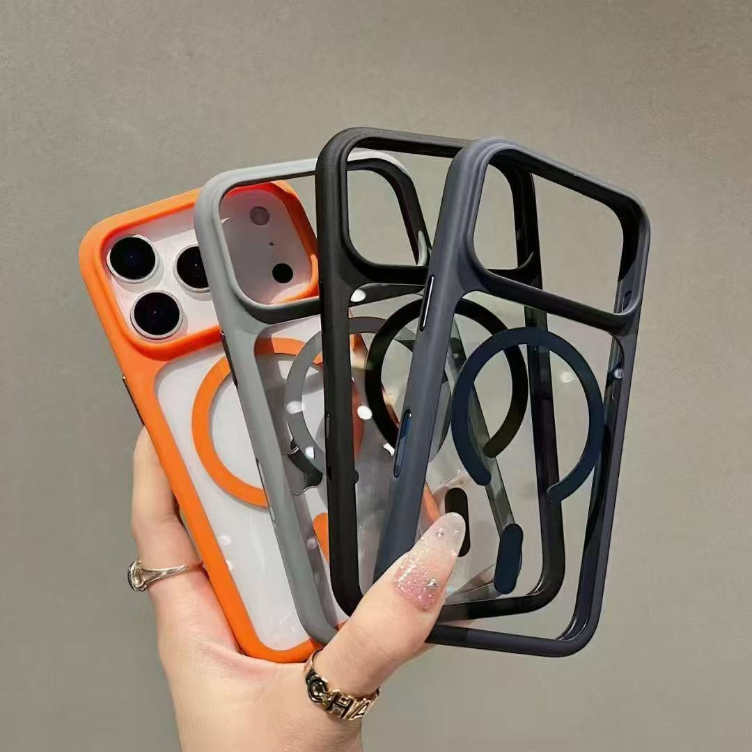 Minimalist Matte Dual-Tone MagSafe Compatible iPhone Case with Independent Camera Protection Bumper