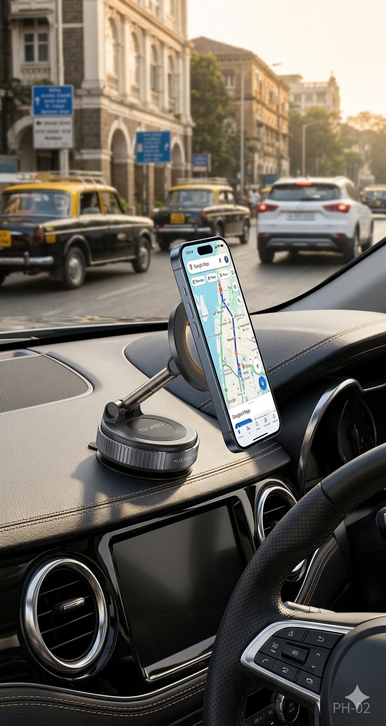 TRONZO 360° Vacuum Adsorption MagSafe Car & Mirror Mount