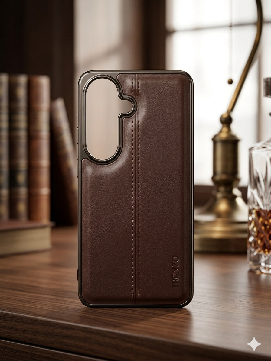 Premium Stitched Leather Case for Samsung Galaxy S23 Ultra / S24 / S24Ultra /S24fe / S25 /S25ultra /s25fe / S26 /S26Ultra  | Luxury Back Cover